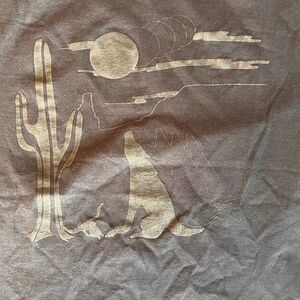 Vintage Belton Tshirt Large Black Arizona Desert Wolf Howling At Moon